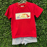 Boys Dinosaur Smocked Short Set Boys Sets Three Sisters