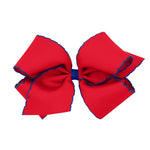 King Moonstitch Bow - Red with Royal Kids Hair Accessories Wee Ones