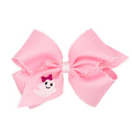 King Moonstitch Halloween Bow w/ Embroidery - Ghost Kids Hair Accessories Wee Ones