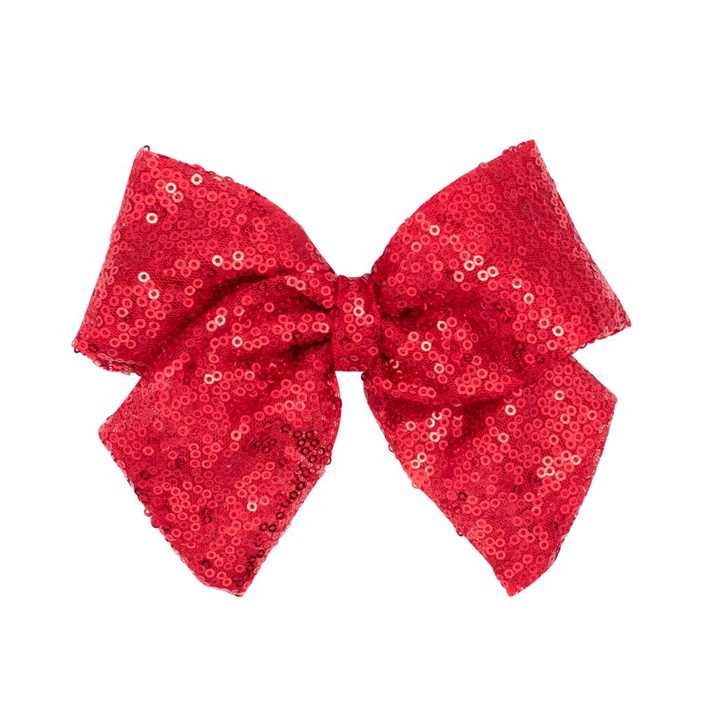 King Sequins Bowtie - Red Kids Hair Accessories Wee Ones
