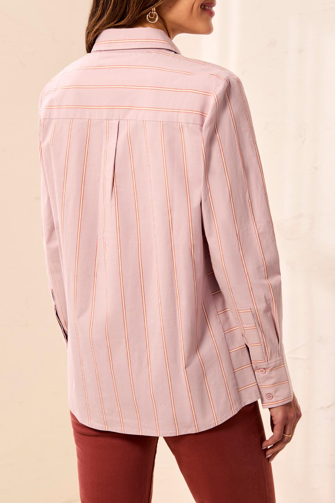 L/S Button Front Shirt w/ Side Panels - Violetice Tops Tribal