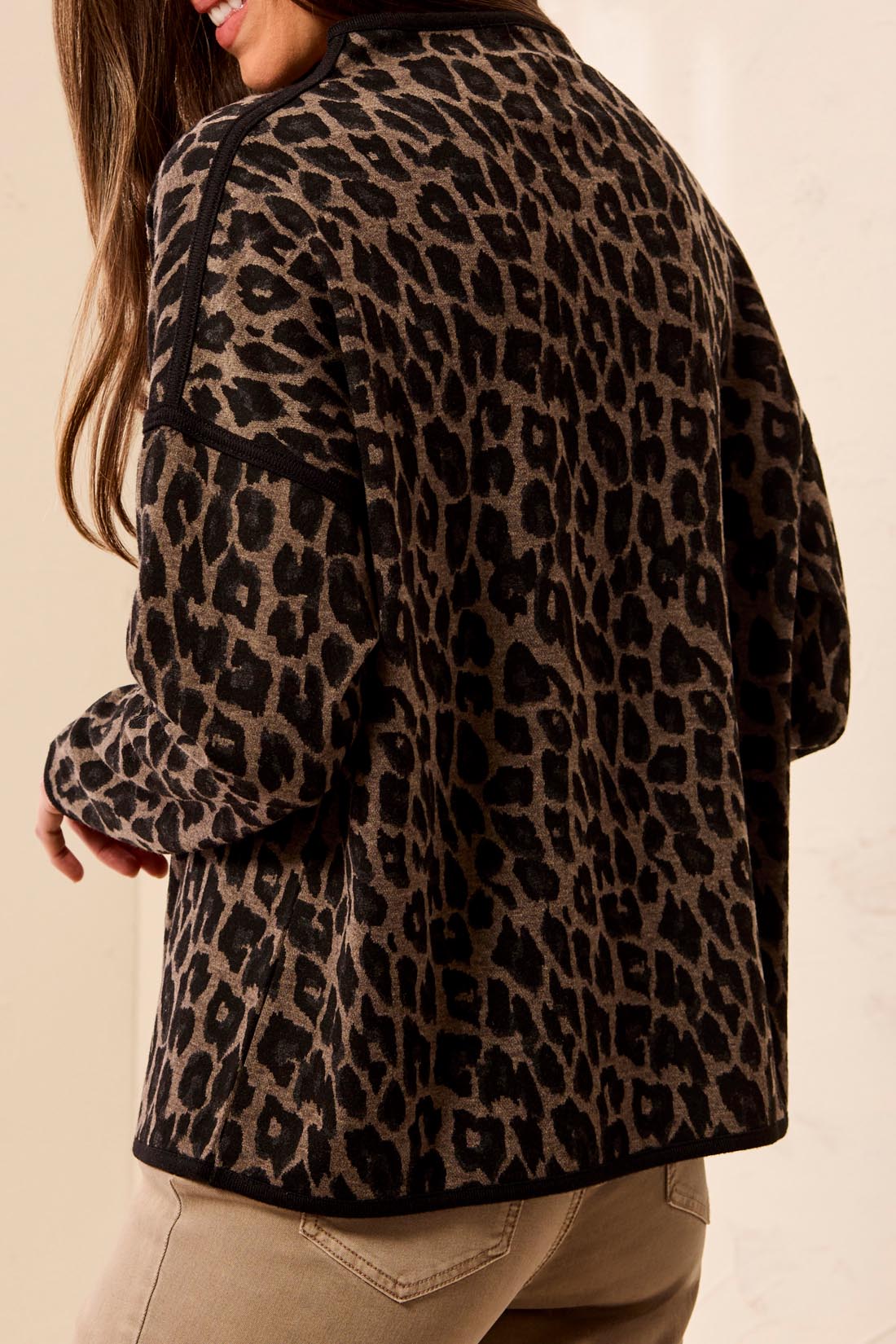 L/S Mock Neck Top - Fossil Sweaters Tribal