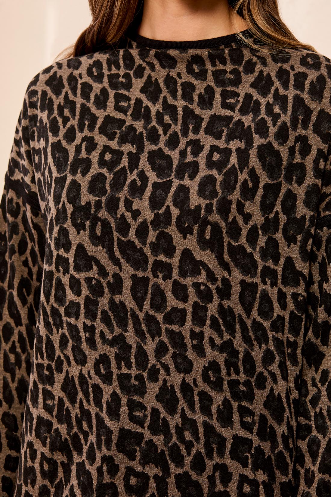 L/S Mock Neck Top - Fossil Sweaters Tribal