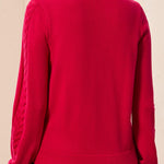 L/S Polo Sweater w/ Cables - Jazzy Sweaters Tribal