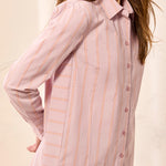 L/S Button Front Shirt w/ Side Panels - Violetice Tops Tribal