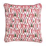 Lattice Block Print Quilted Pillow Seasonal Mudpie