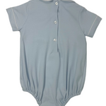 Marcos Knit Boy's Short Bubble - Lt. Blue Boys Bubbles + Rompers Petit Bebe