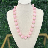 Matte Bead Necklace - Pink Necklaces Sugar Babies Children's Boutique/Meg's Shoppe