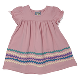 Mauve Ric Rac Dress Girls Play Dresses Three Sisters