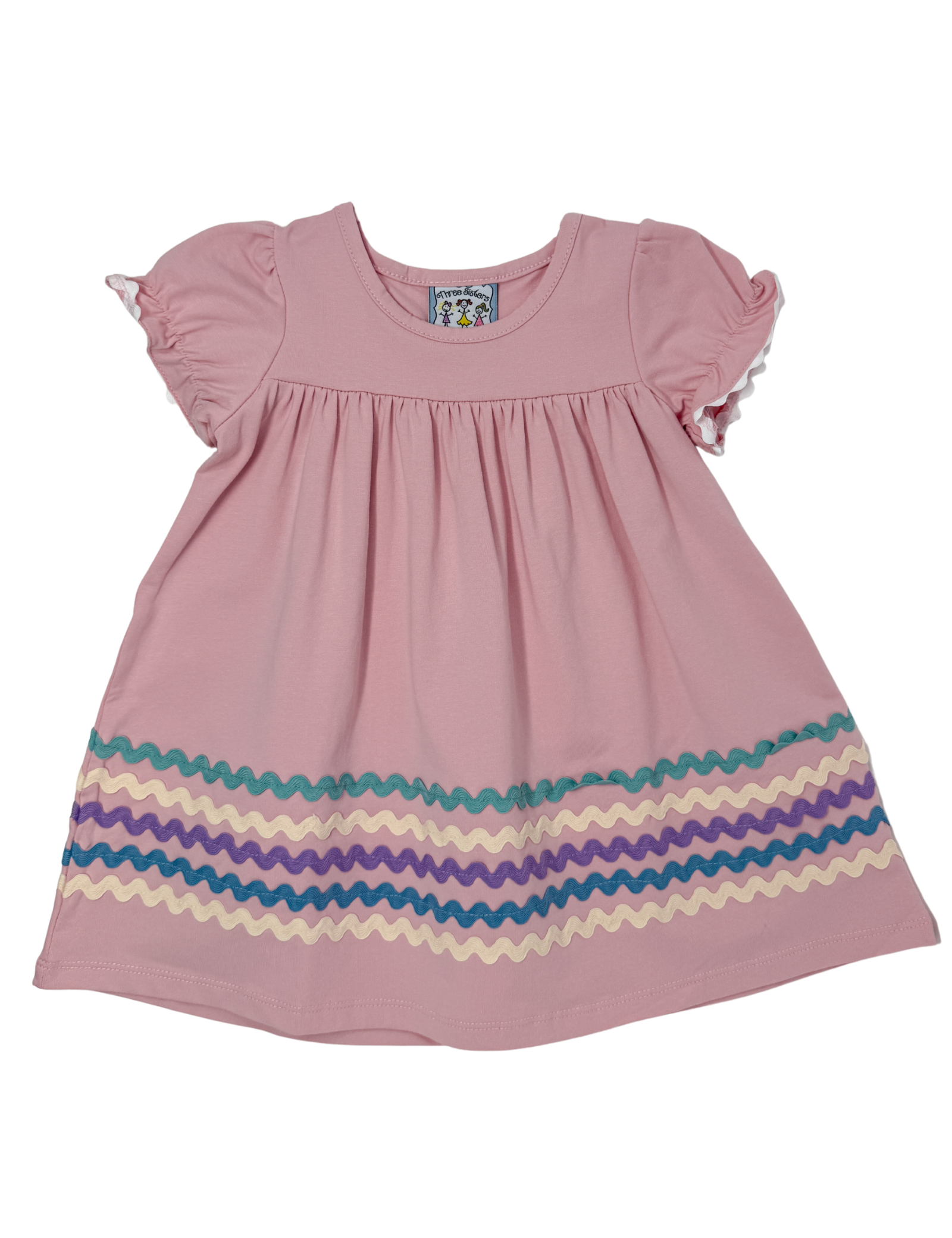 Mauve Ric Rac Dress Girls Play Dresses Three Sisters