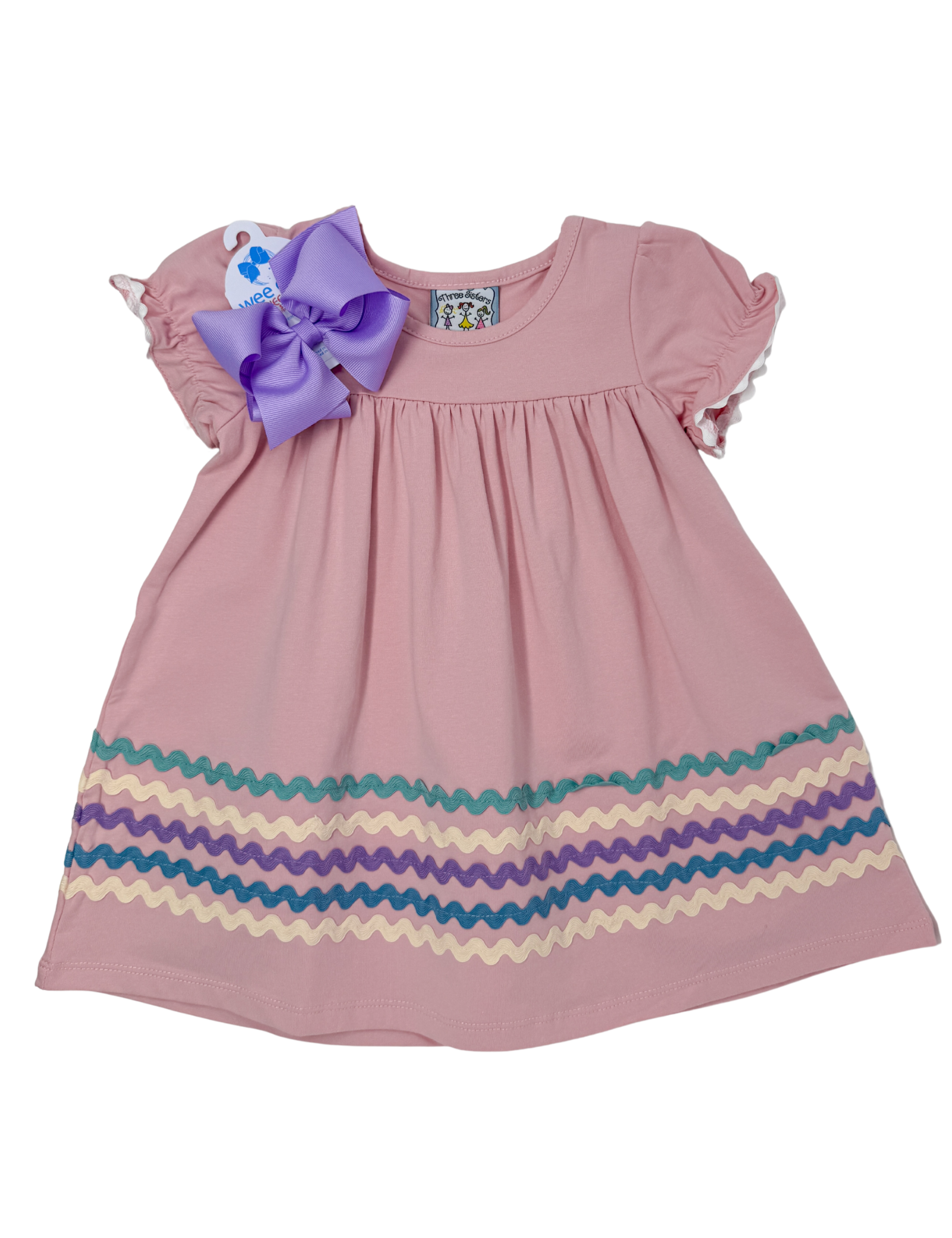 Mauve Ric Rac Dress Girls Play Dresses Three Sisters