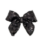 Medium Sequins Bowtie - Black Kids Hair Accessories Wee Ones