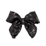 Medium Sequins Bowtie - Black Kids Hair Accessories Wee Ones