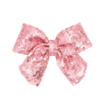 Medium Sequins Bowtie - Pearl Pink Kids Hair Accessories Wee Ones