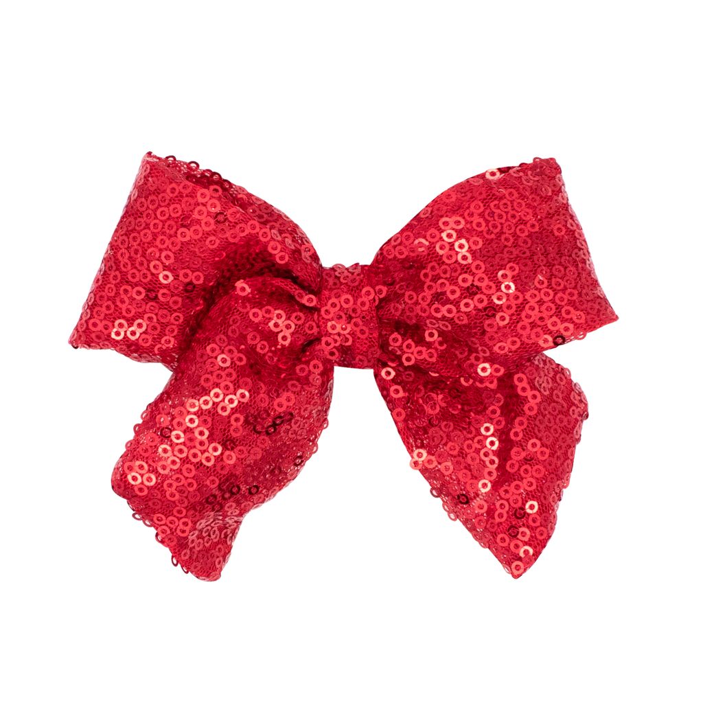 Medium Sequins Bowtie - Red Kids Hair Accessories Wee Ones