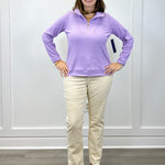 Mindy 1/4 Zip - Lilac Tops Duffield Lane
