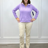 Mindy 1/4 Zip - Lilac Tops Duffield Lane