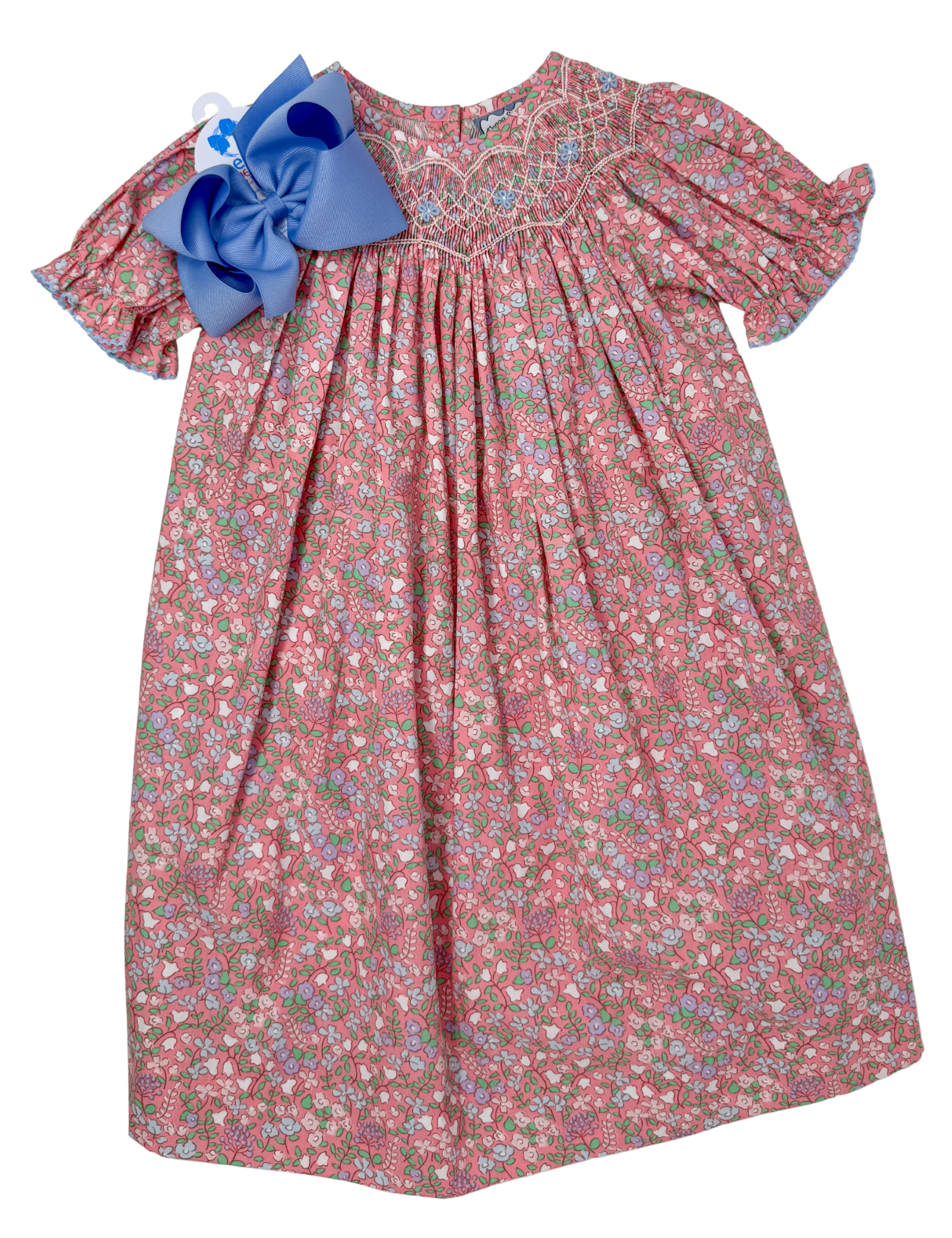 Mulberry Meadow Smocked Bishop Dress Girls Occasion Dresses Three Sisters