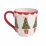 Tree Painted Mug Seasonal Mudpie