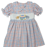 Noah's Ark Smocked Dress Girls Occasion Dresses Three Sisters