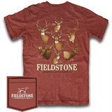 North American Deer T-Shirt - Red Boys Tees Fieldstone