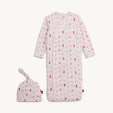 Nursery Nostalgia Pink Modal Gown & Hat Set
