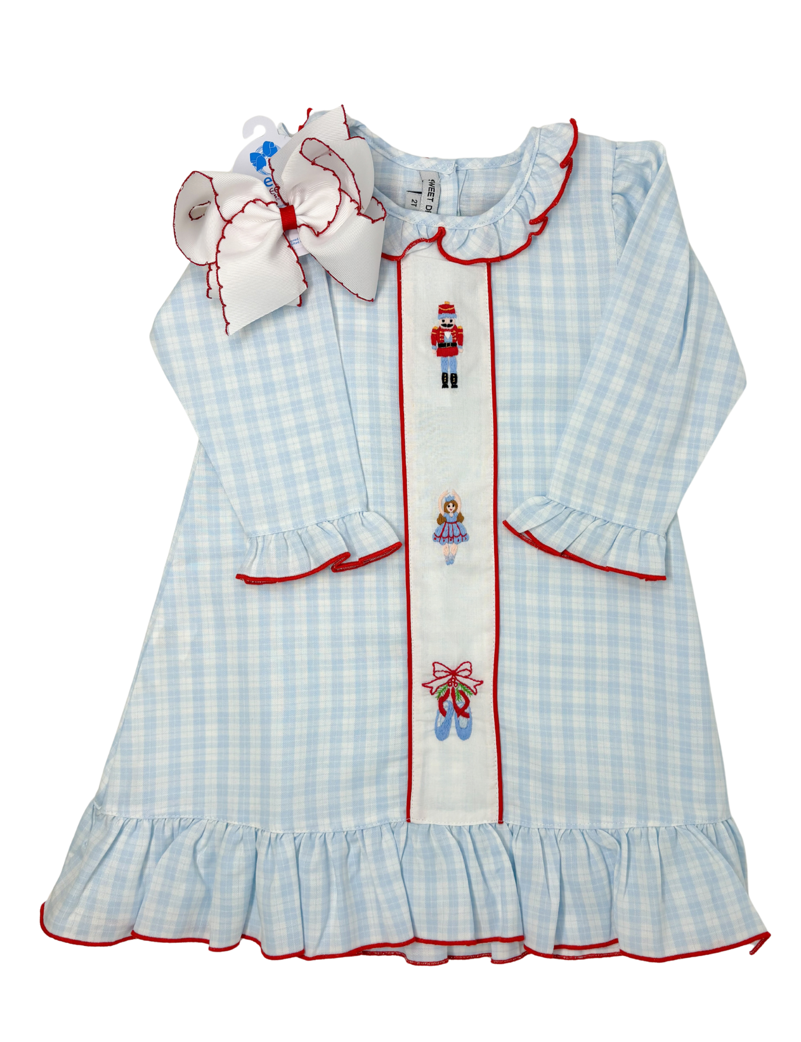 Nutcracker Embroidered Gown Kids Pajamas Sweet Dreams