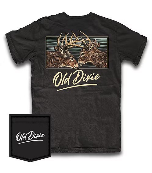 Old Dixie Fight Night T-Shirt - Black Boys Tees Fieldstone