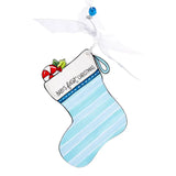 Peppermint Boy Stocking Flat Holiday Ornament Seasonal Glory Haus