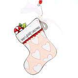 Peppermint Girl Stocking Flat Holiday Ornament Seasonal Glory Haus