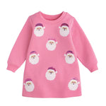 Sparkle Santa Sweatshirt Dress Girls Play Dresses Mudpie
