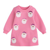 Sparkle Santa Sweatshirt Dress Girls Play Dresses Mudpie