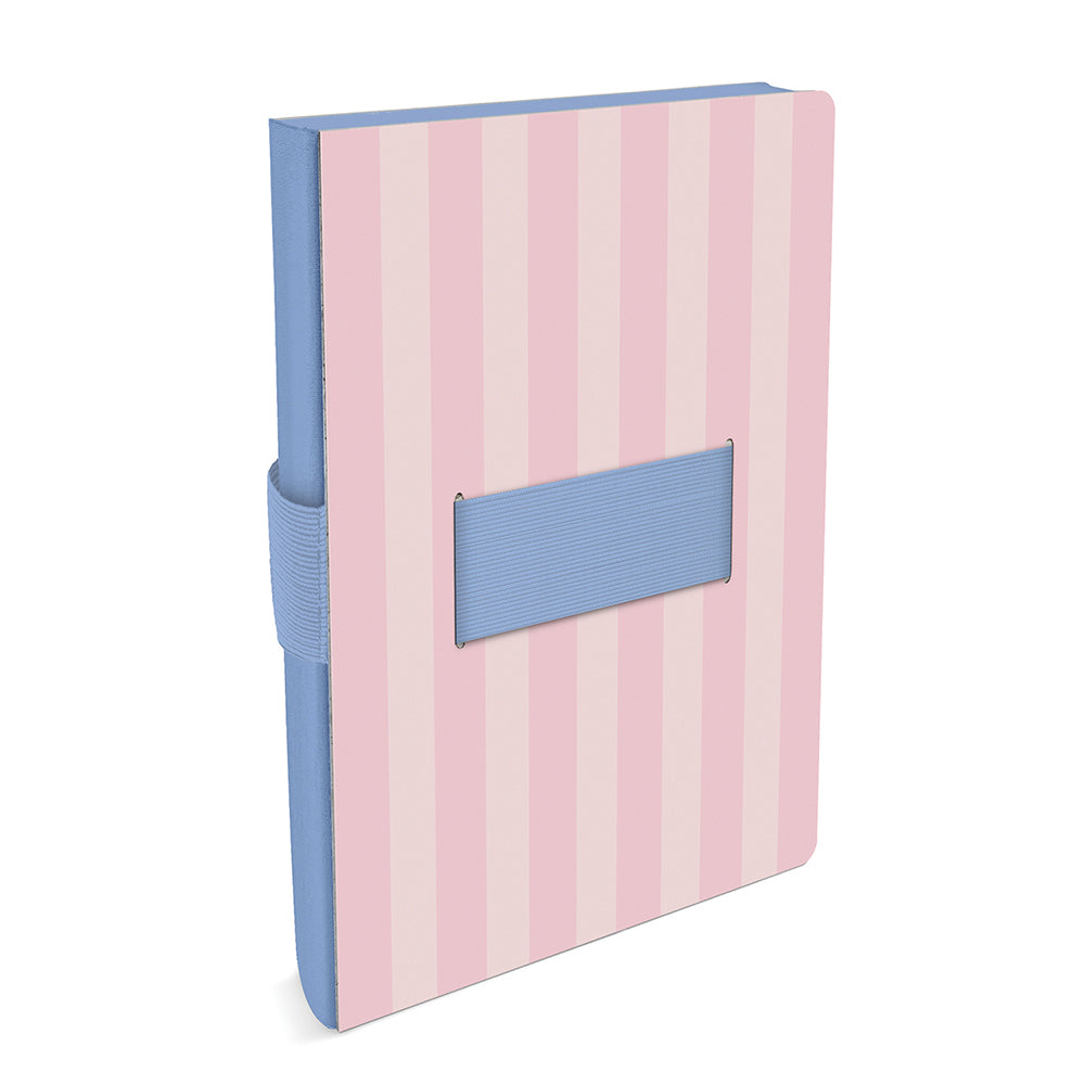 Pink Stripes Casey Notebook with Phone Loop Paper Goods Studio Oh!