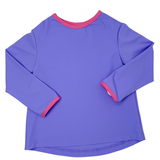 Girls Lilac Top - Pink Trim