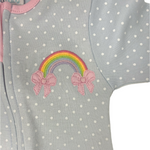 Rainbow Wishes Applique Zipper Footie Baby Sleepwear Magnolia Baby