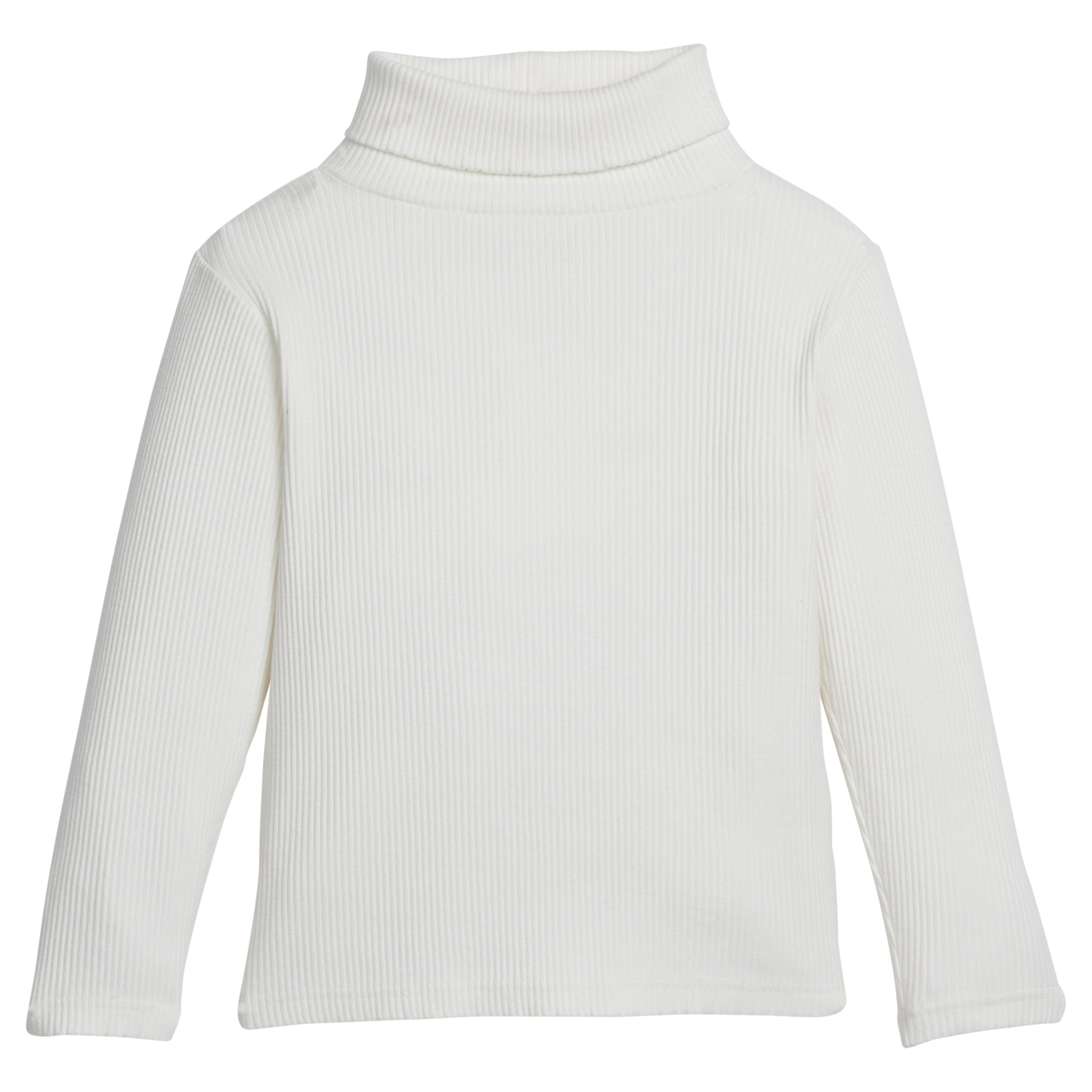 Ribbed Turtleneck - Ivory Girls Tops + Tees Bisby