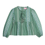 Riviera Top - Fairfield Forest Stripe Girls Tops + Tees Bisby