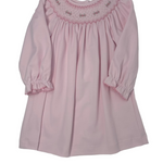 Rose Dress - Pink Knit Bishop Girls Occasion Dresses Petit Bebe