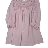 Rose Dress - Pink Knit Bishop Girls Occasion Dresses Petit Bebe