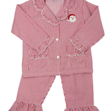 Santa Stripe Ruffle Pajamas Kids Pajamas Sweet Dreams