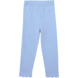 Scalloped Leggings - Lt. Blue Girls Pants + Leggings Trotter Street Kids