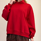 Scarlet Season Mock Neck Pullover Tops Glam