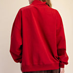 Scarlet Season Mock Neck Pullover Tops Glam