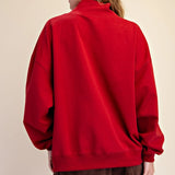 Scarlet Season Mock Neck Pullover Tops Glam