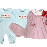 Boys Santa Smocked Romper