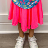 Neon Pink Twirl Skort Girls Skirts + Bloomers Mila & Rose