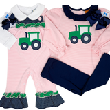 Tractor Applique Jay Romper