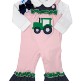 Tractor Applique Jay Romper