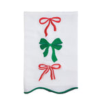 Triple Bow Scallop Embroidered Towel Seasonal Mudpie