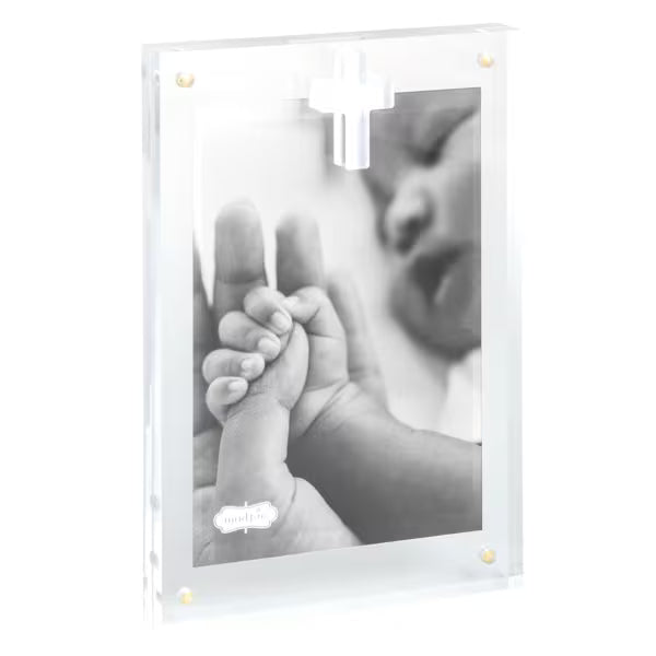 Vertical Layered Cross Acrylic Frames Home Decor Mudpie